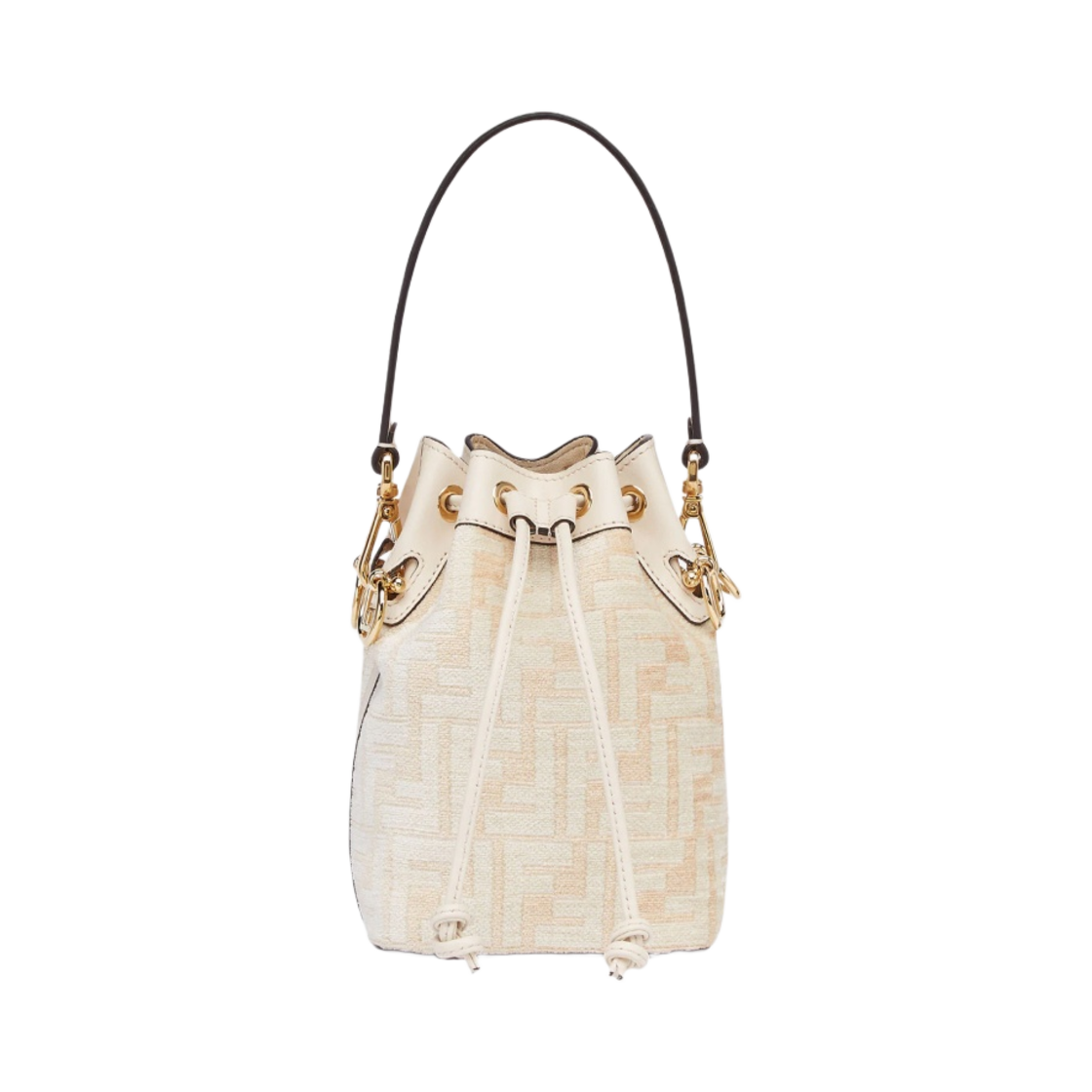 펜디 몬트레조 화이트 테피스트리 패브릭 미니백 화이트(Fendi Mon Tresor White Tapestry Fabric Mini Bag White) - 1