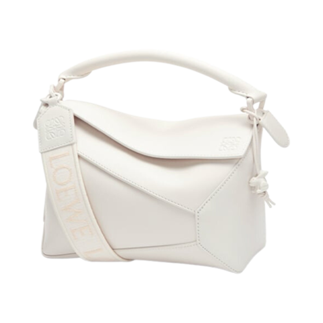 로에베 스몰 퍼즐 백 인 사틴 카프스킨 화이트 글레이즈(Loewe Small Puzzle Bag in Satin Calfskin White Glaze) - 1