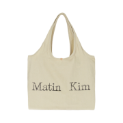 Matin Kim Cracked Logo Ecobag Light Beige