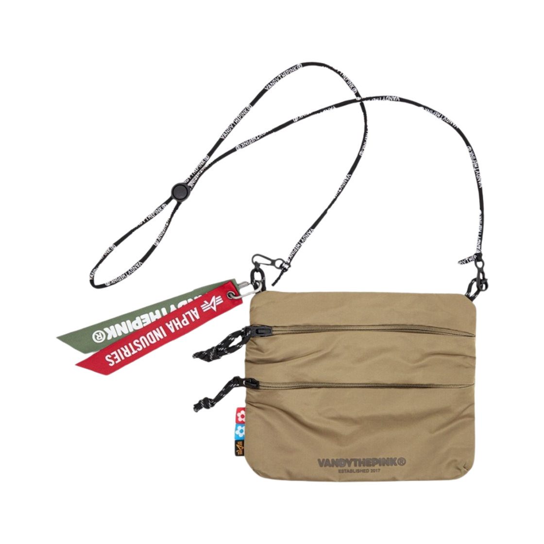 반디 더 핑크 x 알파 인더스트리 크로스바디백 리드 그레이(Vandy The Pink x Alpha Industries Crossbody Bag Lead Gray)