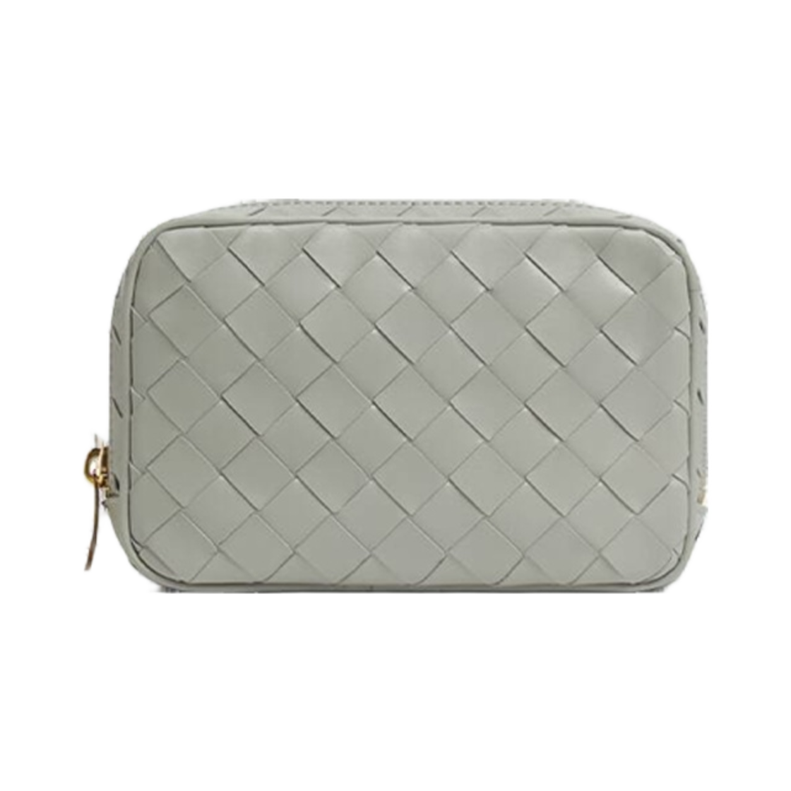 보테가 베네타 스몰 인트레치아토 지퍼 파우치 어게이트 그레이(Bottega Veneta Small Intrecciato Zippered Pouch Agate Grey) - 1