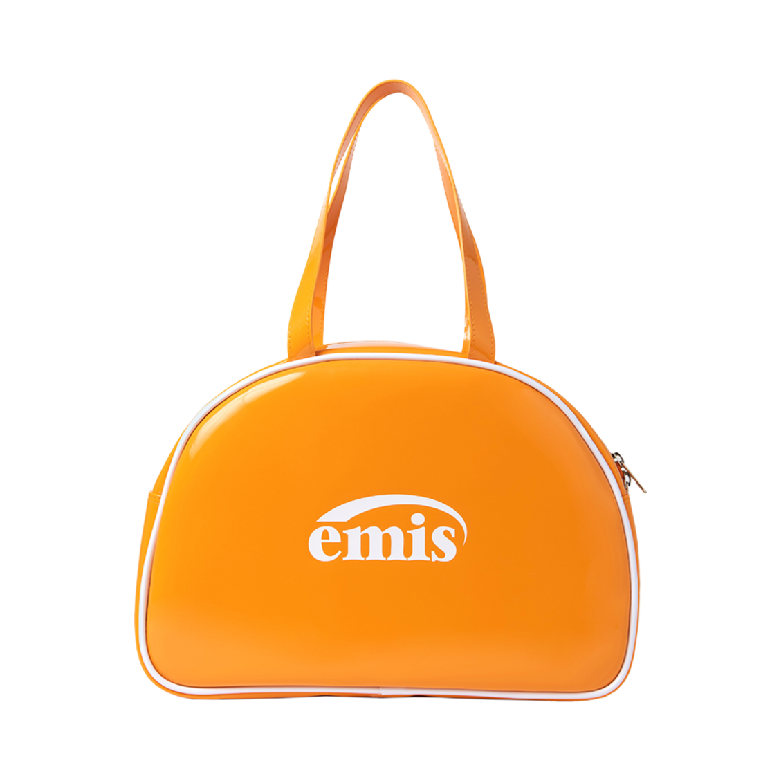 이미스 에나멜 라운드 하프백 오렌지(Emis Enamel Round Half Bag Orange) - 1