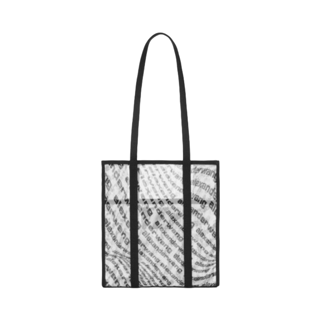 20223T03T Alexander Wang The Freeze Logo Mesh Small Tote Bag White