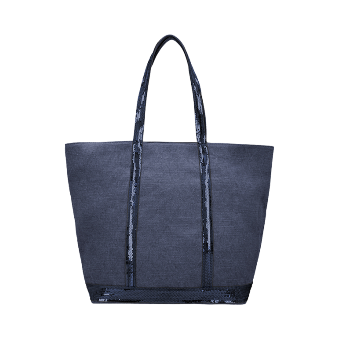 0PVE31-V40409-893 Vanessa Bruno Linen L Zipped Cabas Tote Denim