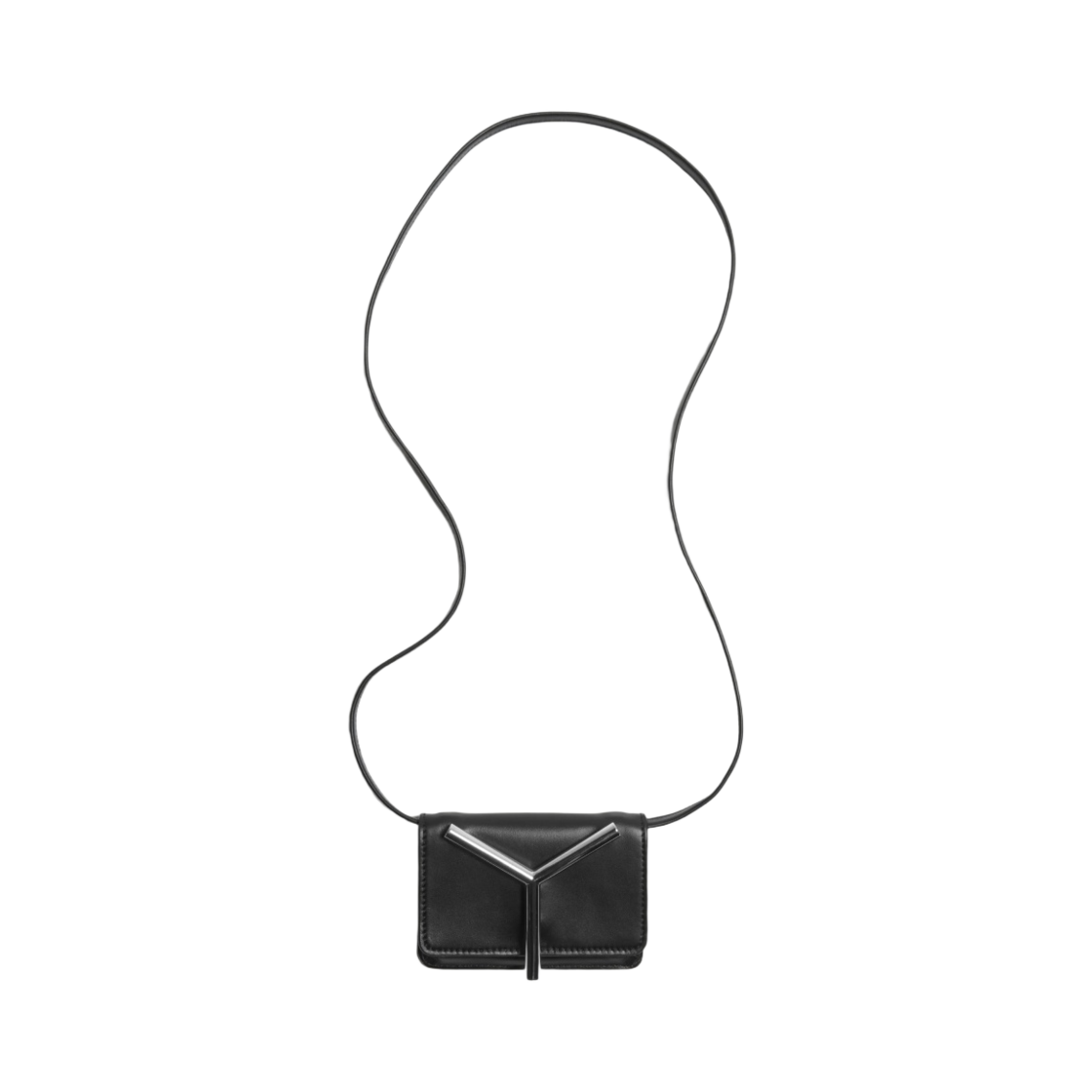 와이프로젝트 Y 미니 월렛백 블랙 실버(Y/Project Y Mini Wallet Bag Black Silver)