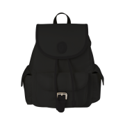 Anoetic Pocket Nylon Backpack Black