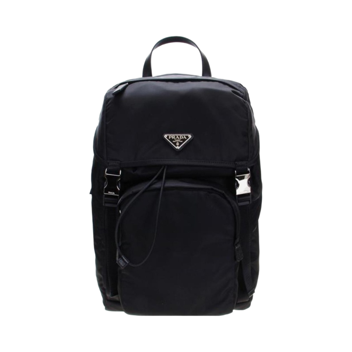 2VZ135-2DMG-F0002-V-HCL Prada Re-Nylon and Saffiano Leather Backpack Black