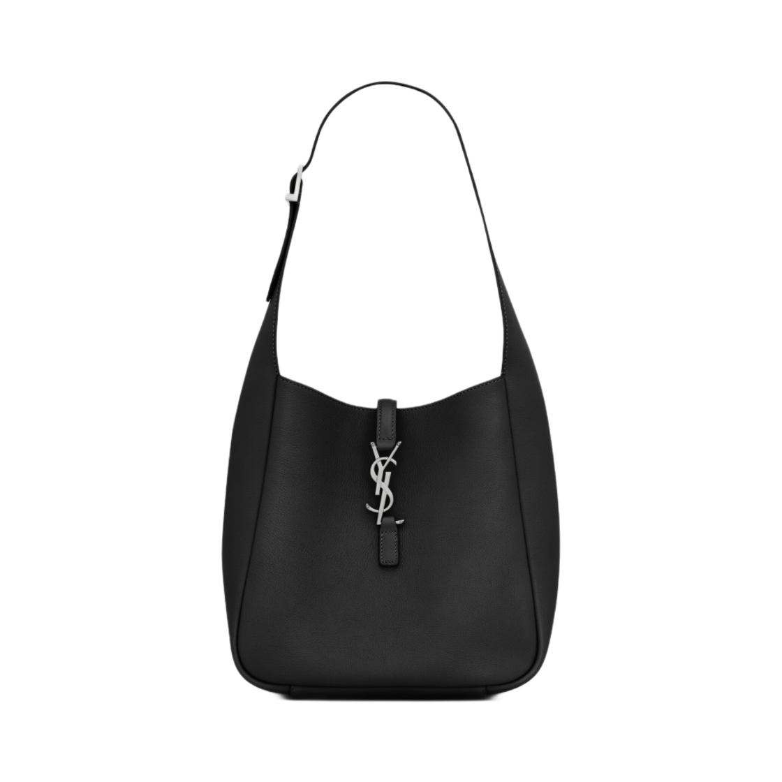713938-AACQG-1000 Saint Laurent Le 5 A 7 Supple Small in Grained Leather Noir