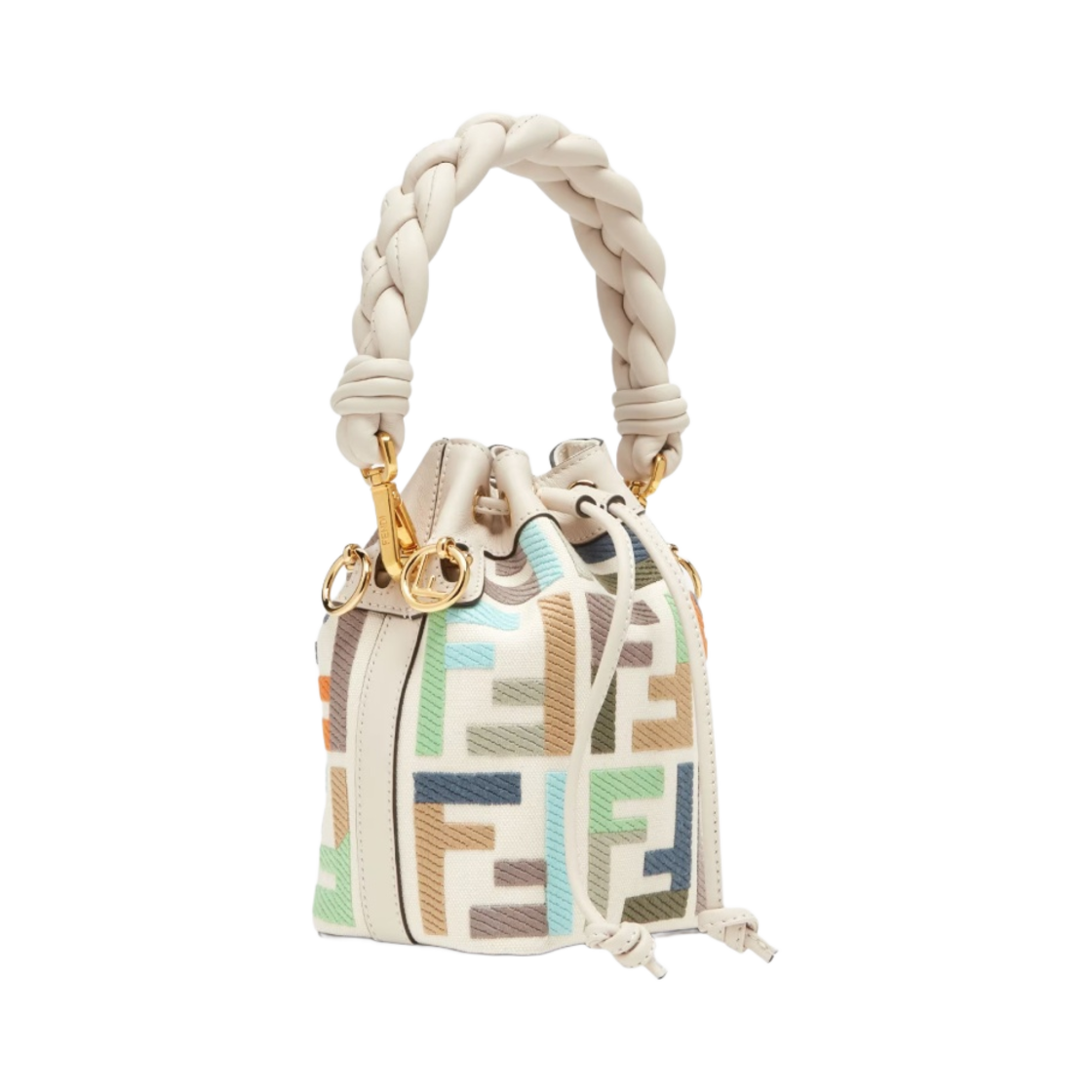 펜디 몬트레조 FF 자수 캔버스 미니백 멀티컬러(Fendi Mon Tresor FF Embroidery Canvas Mini Bag with Multicolor) - 2