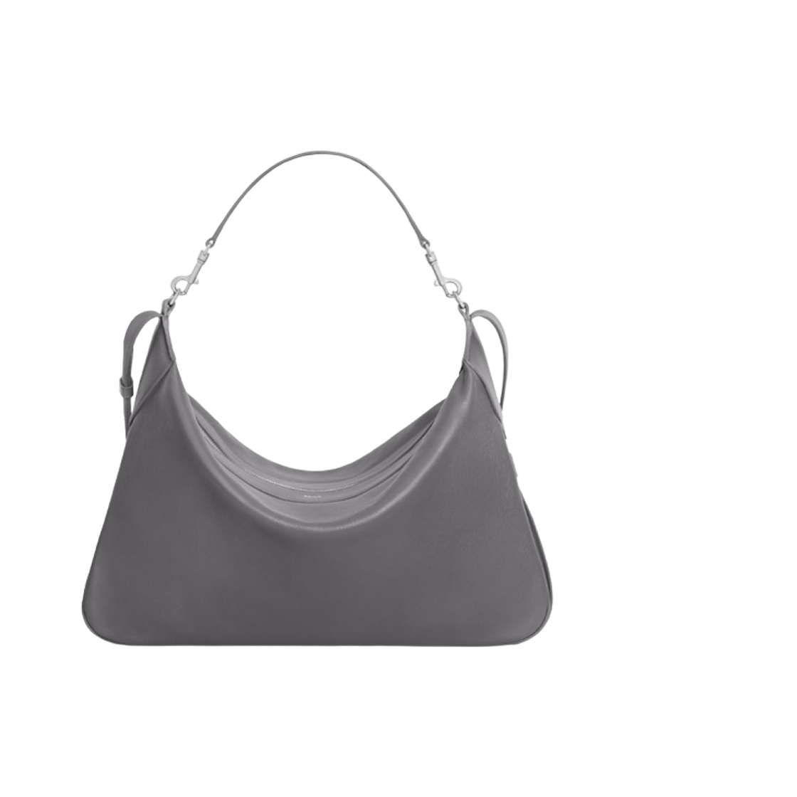 111773DPJ-10DC Celine Large Strap Romy in Supple Calfskin Grey