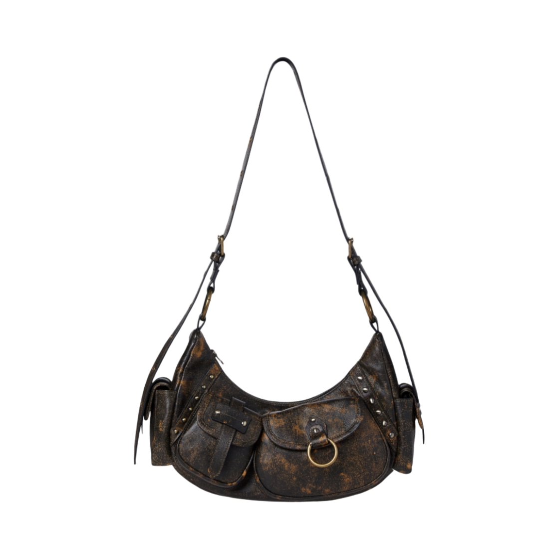 VUK243LCR001QQ Vacant Archive Sonia Cargo Leather Bag Brown