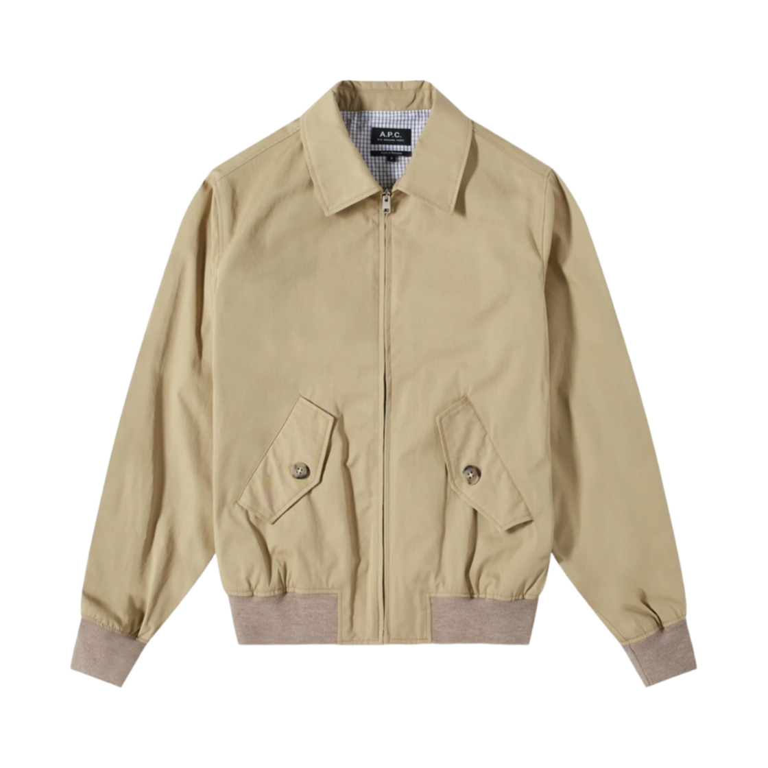 COEUU-H02588-BAA A.P.C. Gaspard Harrington Jacket Beige Fonce