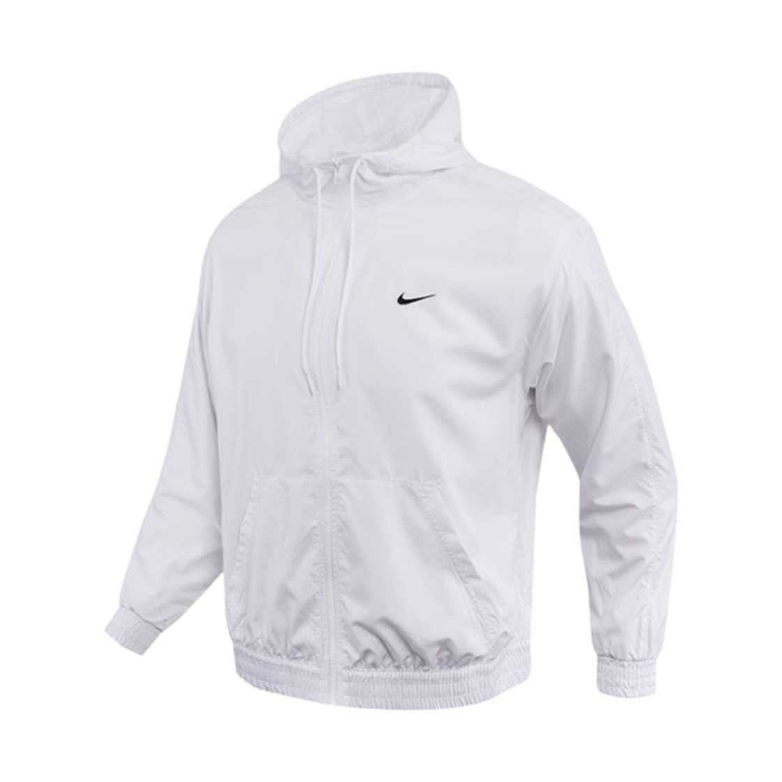 FV6299-100 (W) Nike NSW Classic Woven Loose UV Hooded Jacket White Black - Asia