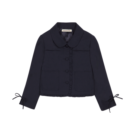 MF2513JK001MNAFR Margarin Fingers Frill Ribbon Jacket Navy