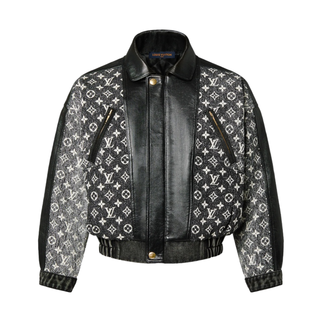 (W) 루이비통 모노그램 데님 봄버 자켓 블랙((W) Louis Vuitton Monogram Denim Bomber Jacket Black) - 1