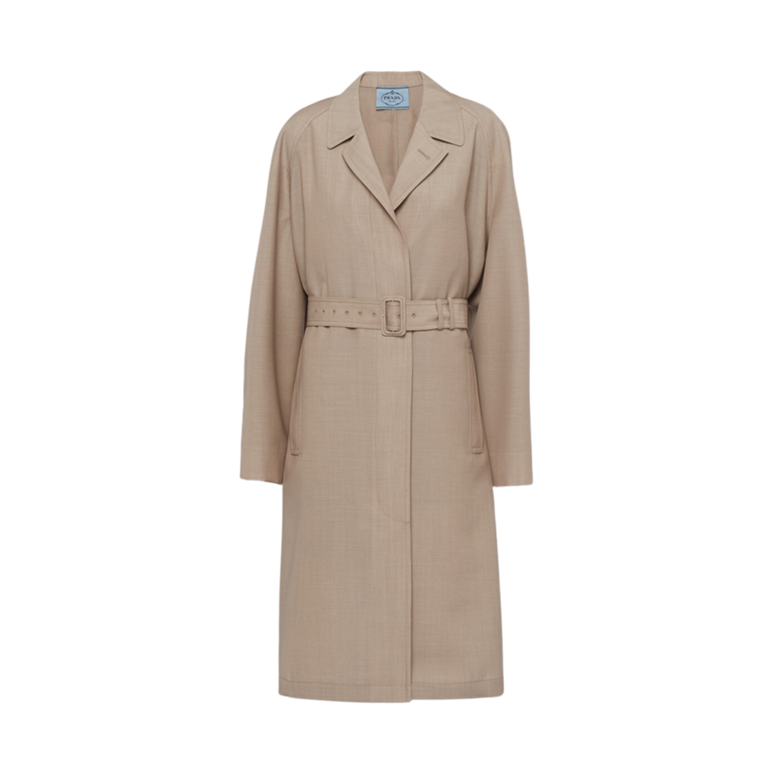 (W) 프라다 싱글 브레스티드 라이트 모헤어 코트 코드((W) Prada Single-Breasted Light Mohair Coat Cord) - 1