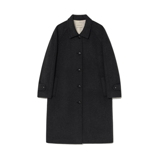 24FW006OT Kindersalmon Women Catia Wool Coat Dark Melange