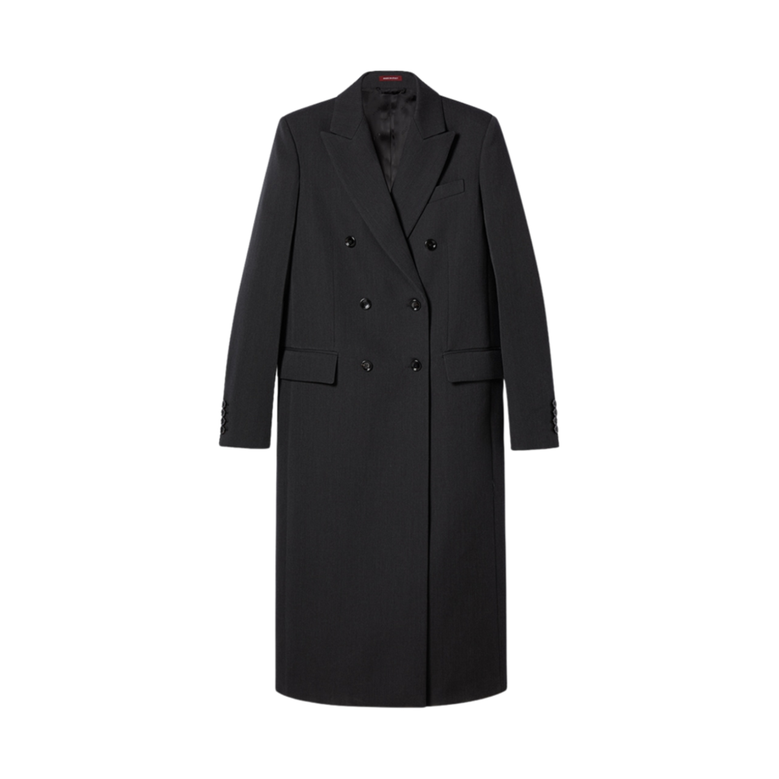 (W) 구찌 더블 브레스티드 롱 울 코트 블랙((W) Gucci Double-Breasted Long Wool Coat Black) - 1