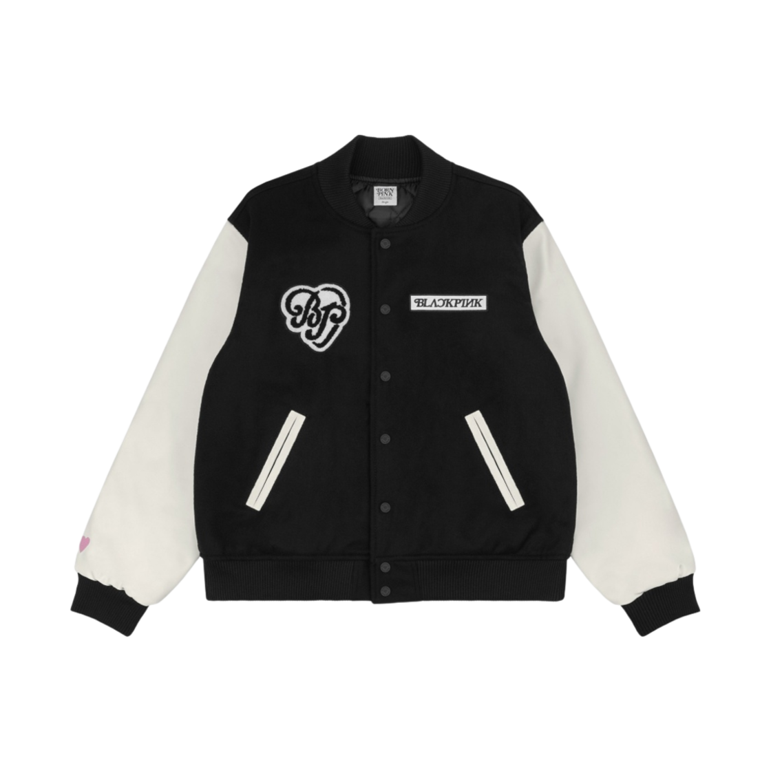베르디 x 블랙핑크 바시티 자켓 블랙(Verdy x Blackpink Varsity Jacket Black)