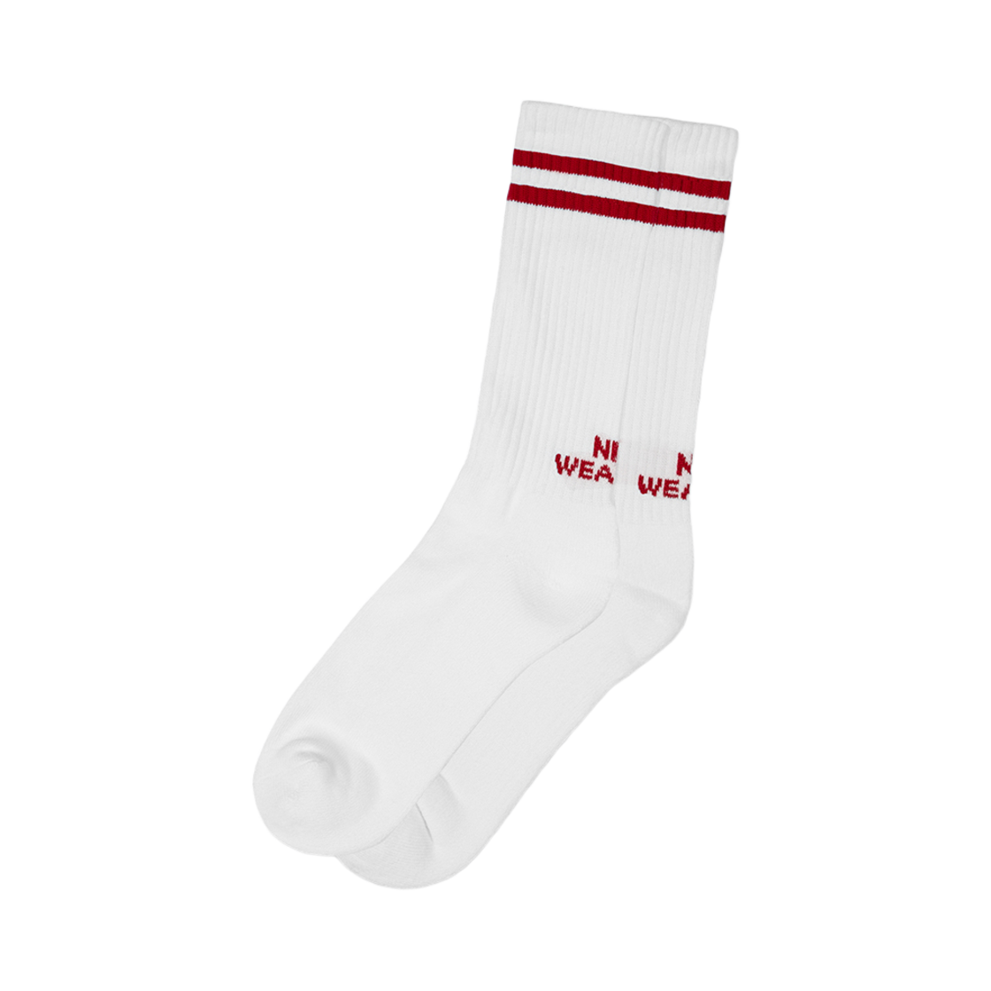 S11160 Nice Weather Apparel Stripe Skate Socks 1P Red