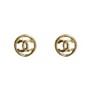 (W) Chanel Earrings Metal & Gold