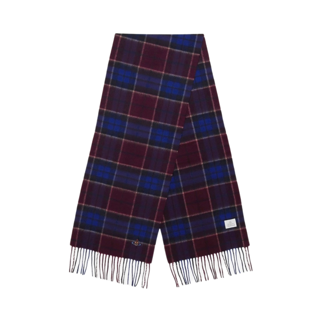 비비안 웨스트우드 타탄 캐시미어 머플러 와인 레드(Vivienne Westwood Tartan Cashmere Muffler Wine Red) - 1