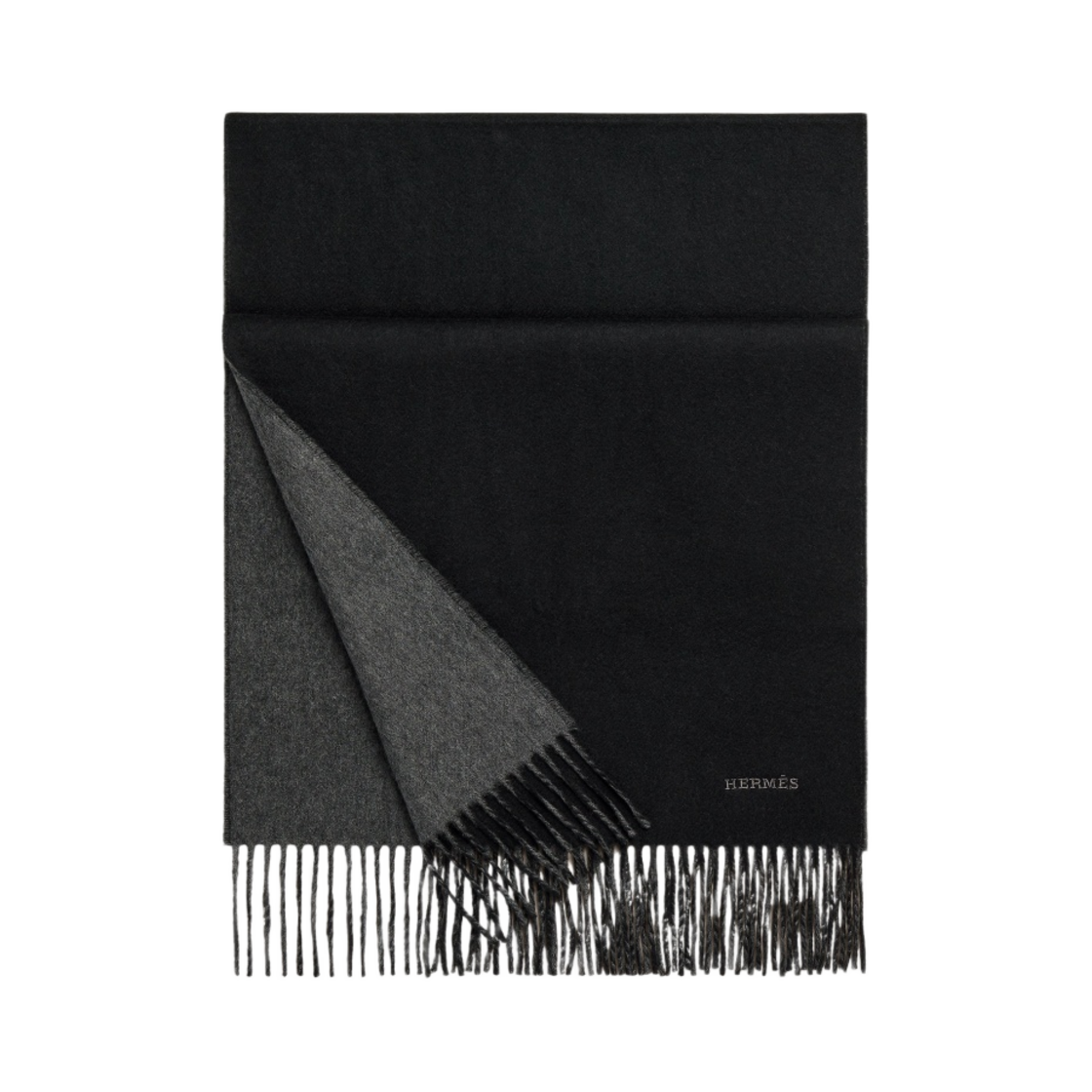 에르메스 렉토 베르소 머플러 누아 플라넬(Hermes Recto Verso Muffler Noir Flanelle) - 1