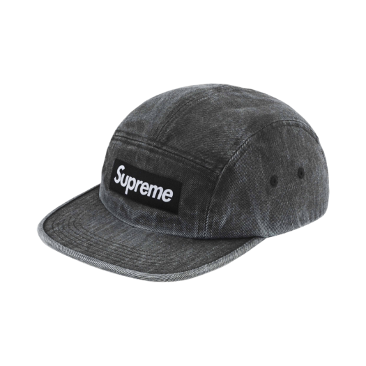 帽子 Supreme Coated Denim Camp Cap Black 24SS Supreme Coated Denim Camp Cap (SS24) - $54