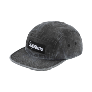 Supreme Coated Denim Camp Cap Black - 24SS