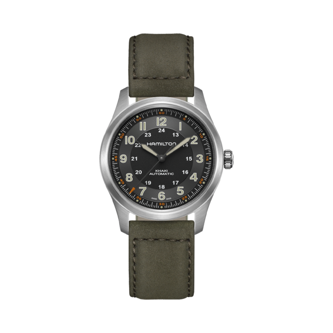 H70205830 Hamilton Khaki Field Titanium Auto 38mm Black