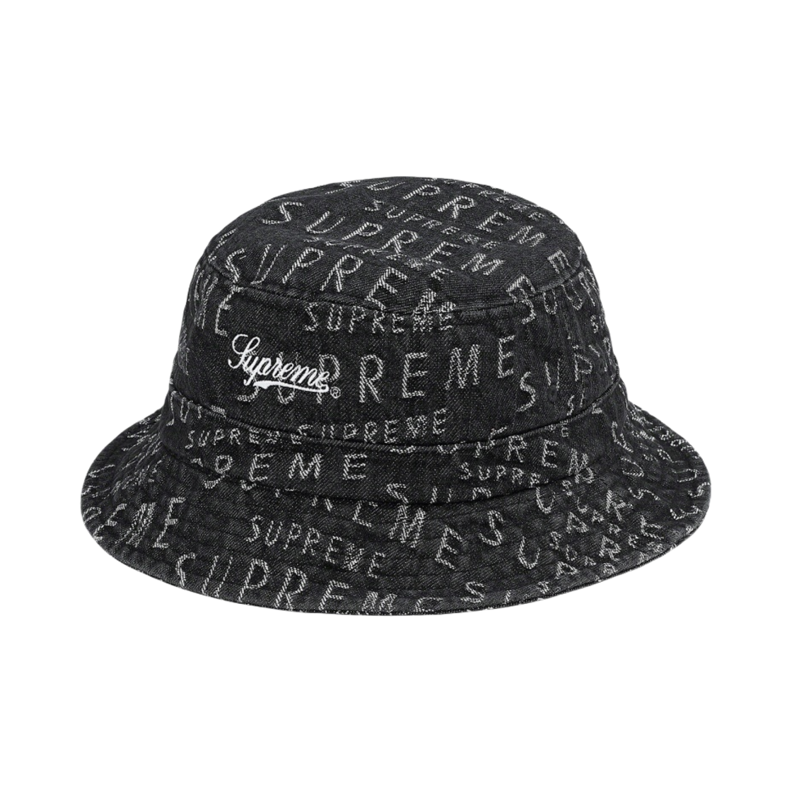 - Supreme Warp Jacquard Logos Denim Crusher Black - 21SS