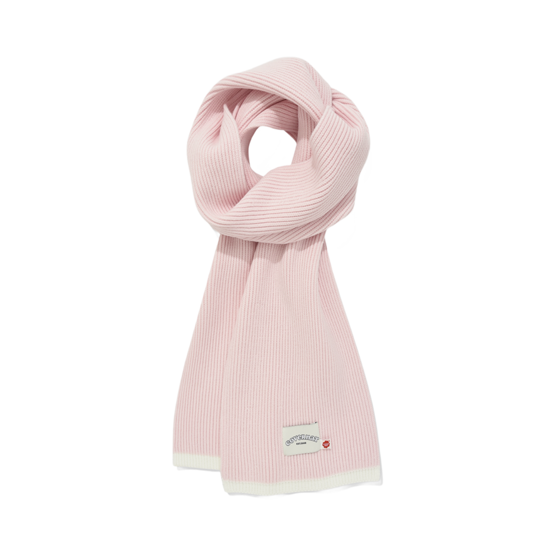 커버낫 클로버하트 니트 머플러 라이트 핑크(Covernat Clover Heart Knit Muffler Light Pink)
