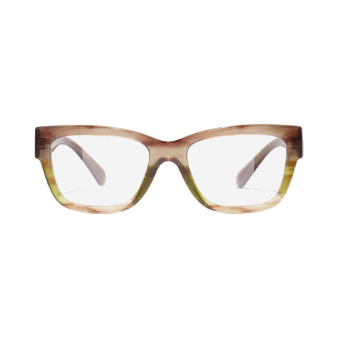 샤넬 스퀘어 프레임 아세테이트 & 올리브 브라운(Chanel Rectangle Eyeglasses Acetate & Olive Brown) - 1