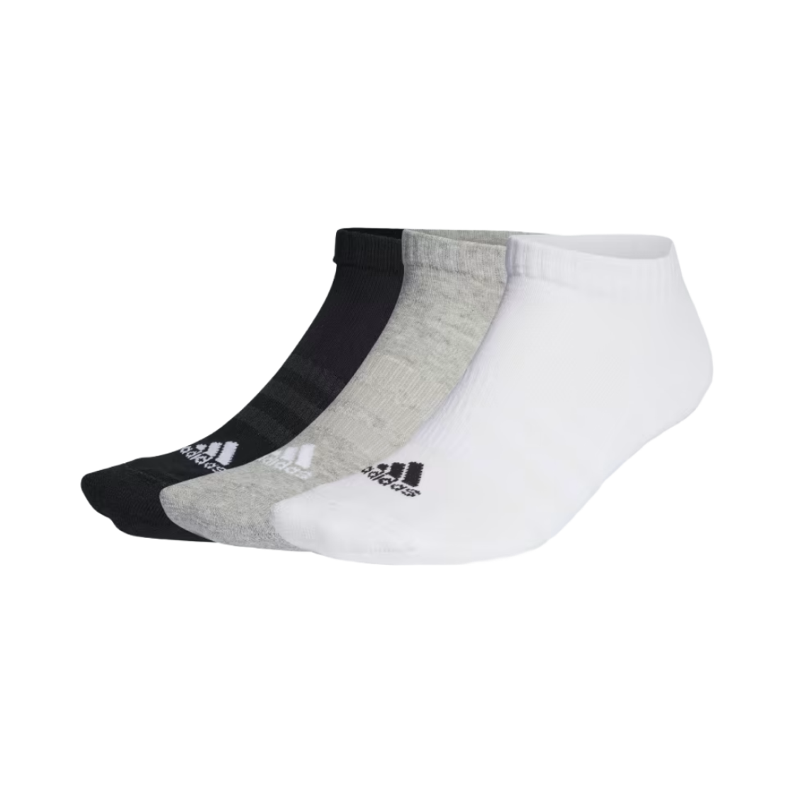 IC1333 Adidas Cushioned Low Cut Socks Medium Grey Heather White (3 Pack)
