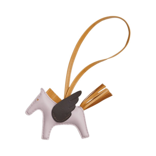 Hermes Rodeo Pegase PM Charm Milo Swift & Mauve Pale Sesame Ebene