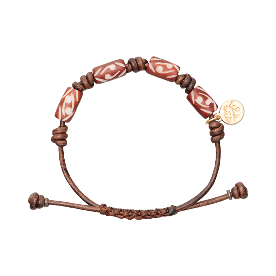 TBH52ABTB045BR TOWTOW.ARCHIVE Ojo Bracelet Red Brown