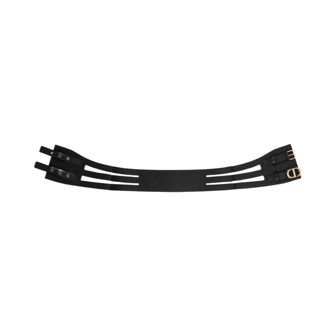 (W) 디올 30 몽테인 코르셋 벨트 블랙 스무스 카프스킨((W) Dior 30 Montaigne Corset Belt Black Smooth Calfskin) - 2