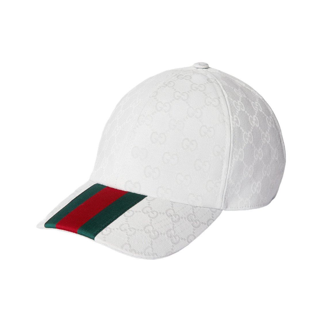 구찌 웹 오리지널 GG 캔버스 베이스볼 햇 화이트(Gucci Web Original GG Canvas Baseball Hat White) - 1