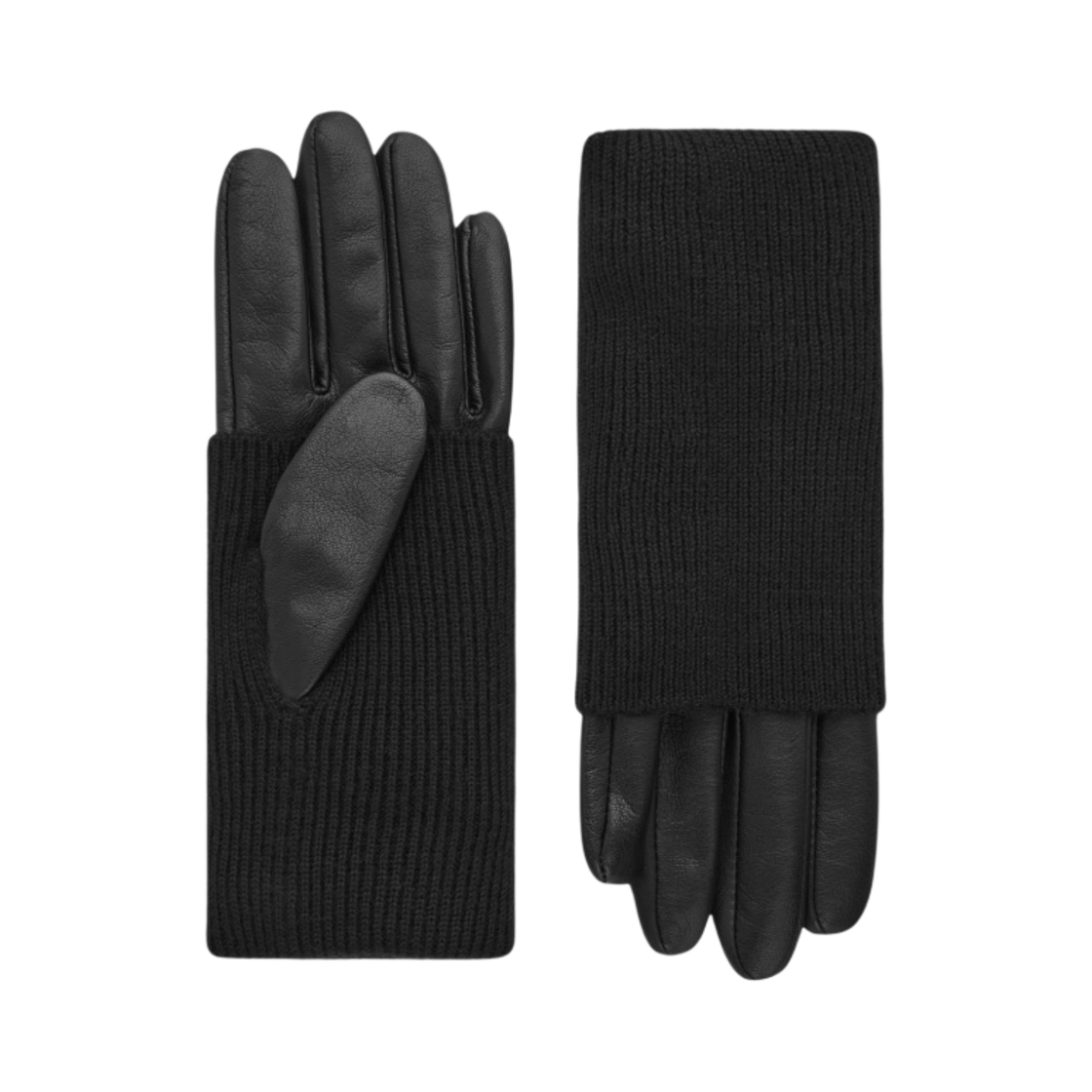 코스 레이어드 레더 글러브 블랙(COS Layered Leather Gloves Black)