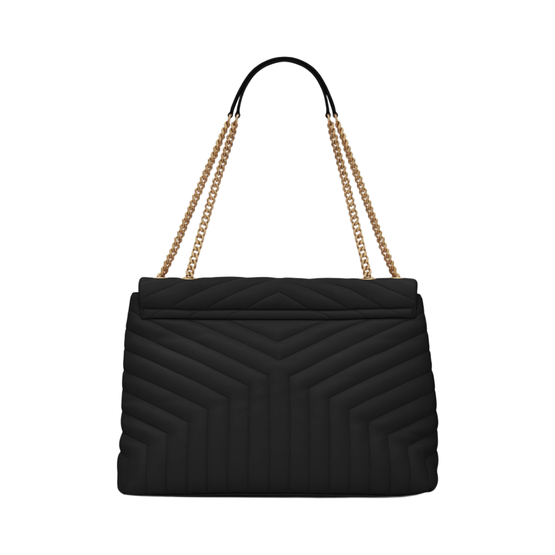 생로랑 마틀라세 Y 레더 브론즈 모노그램 루루 라지백 블랙(Saint Laurent Bronze Monogram Loulou Large Bag in Matelasse Y Leather Black) - 5