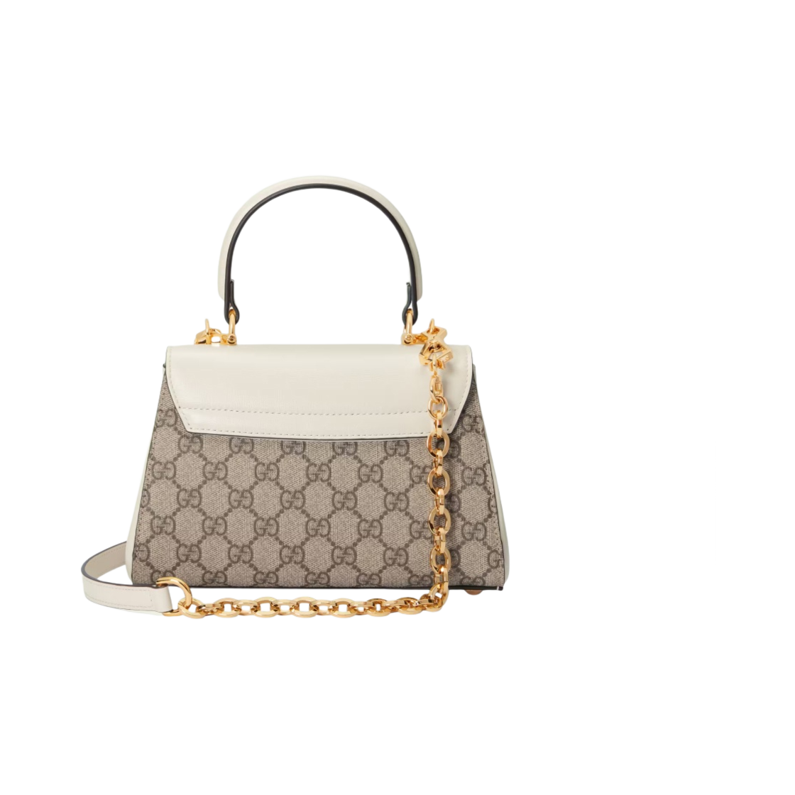 구찌 홀스빗 1955 탑 핸들백 화이트 베이지 에보니 - 한국 한정(Gucci Horsebit 1955 Top Handle Bag White Beige Ebony - Korea Exclusive) - 3