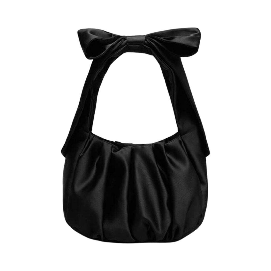 앤아더스토리즈 새틴 보우백 블랙(& Other Stories Satin Bow Bag Black)
