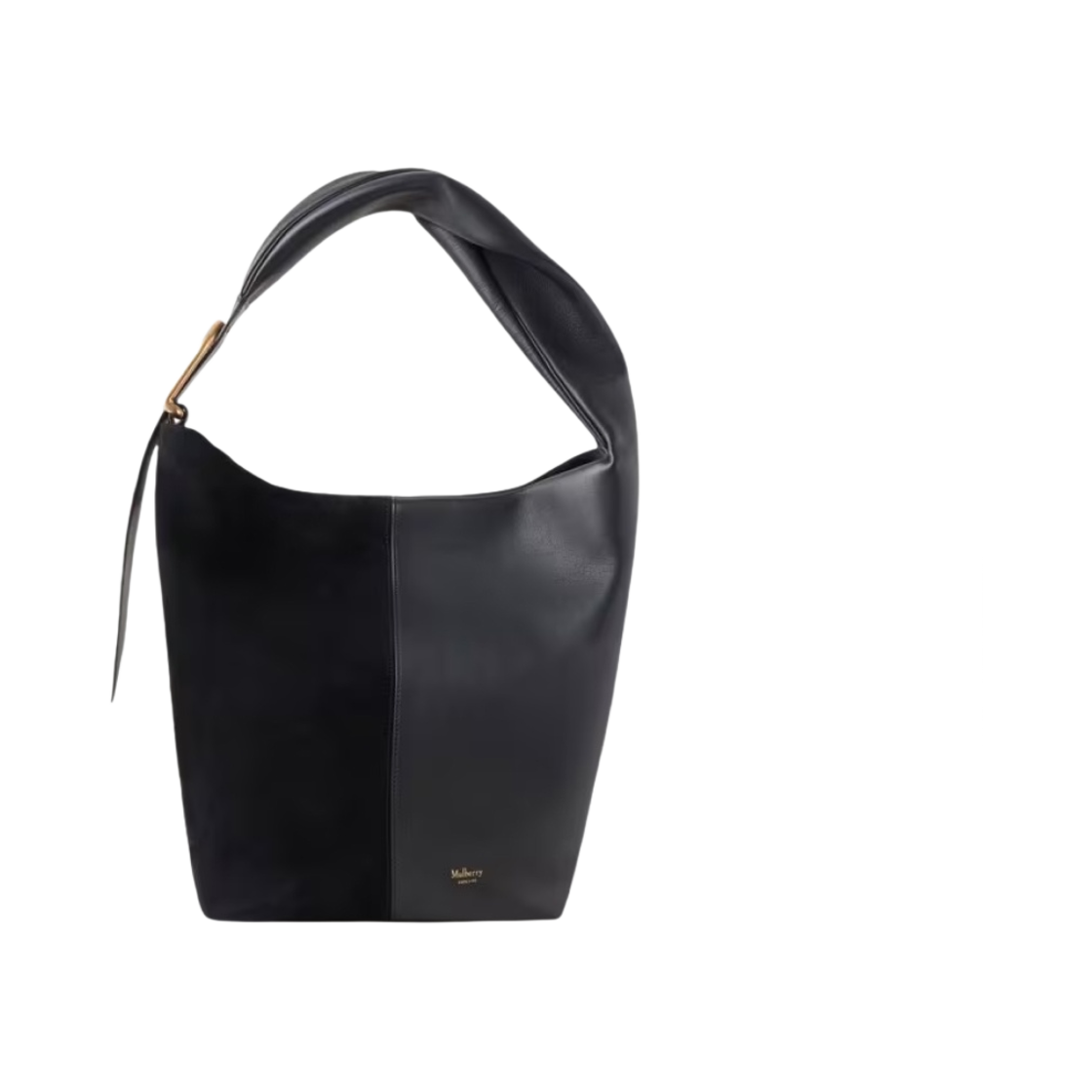 멀버리 스무스 카프 고트 스웨이드 리트위스트 호보 블랙 미드나잇(Mulberry Smooth Calf Goat Suede Retwist Hobo Black Midnight)