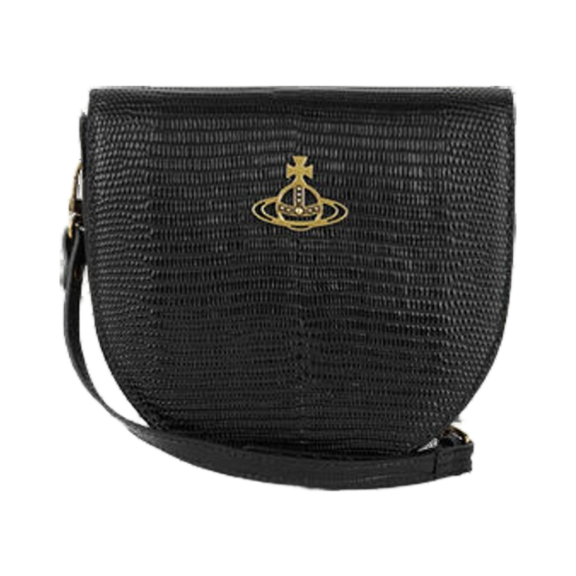 비비안 웨스트우드 리자드 새들 크로스바디백 블랙(Vivienne Westwood Lizard Saddle Crossbody Bag Black) - 1