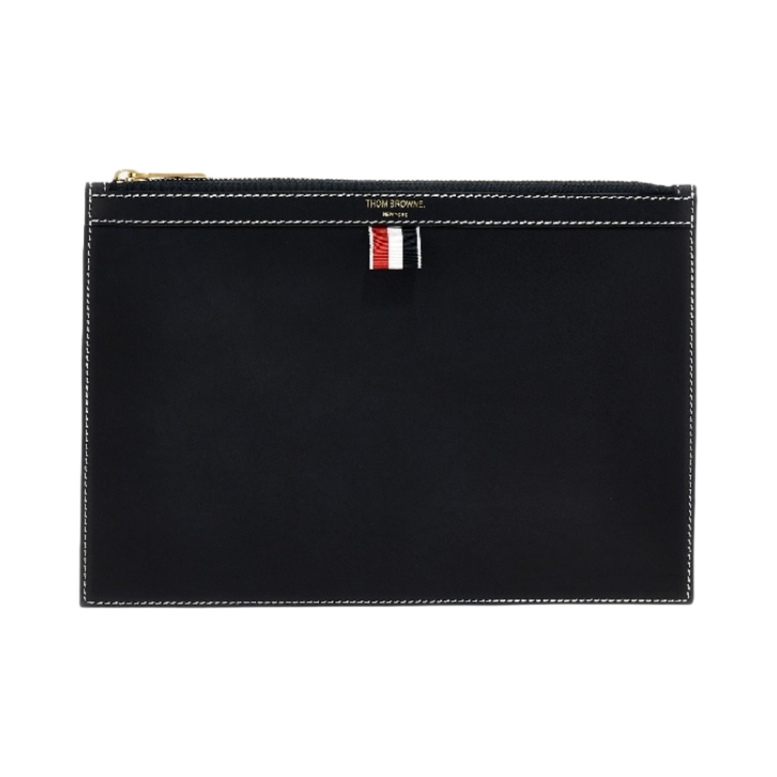 MAC019L-L0044-415 Thom Browne Vachetta Leather Small Document Holder Navy
