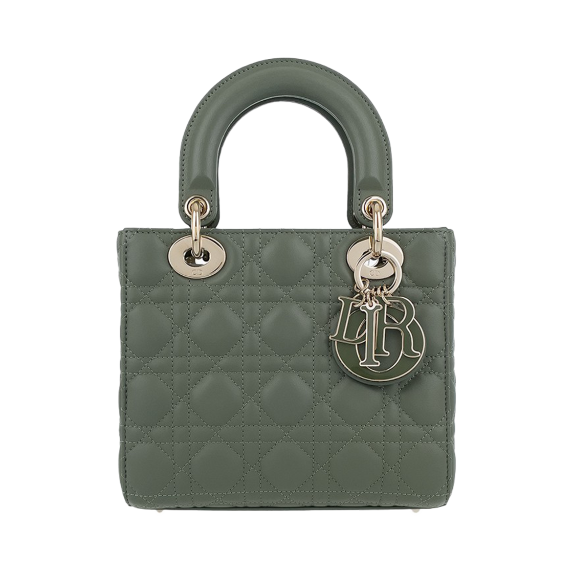 디올 레이디디올 스몰 그린그레인 샴페인골드