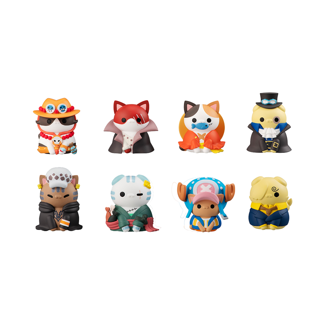 메가하우스 메가캣 프로젝트 원피스 냥피스냥 난 해적왕이 될거다냥 (8종세트)(Megahouse Mega Cat Project One Piece Nyanpiecenyan! Vol.1 I’m Gonna Be King Of Paw-Rates!! (Repeat)) - 1