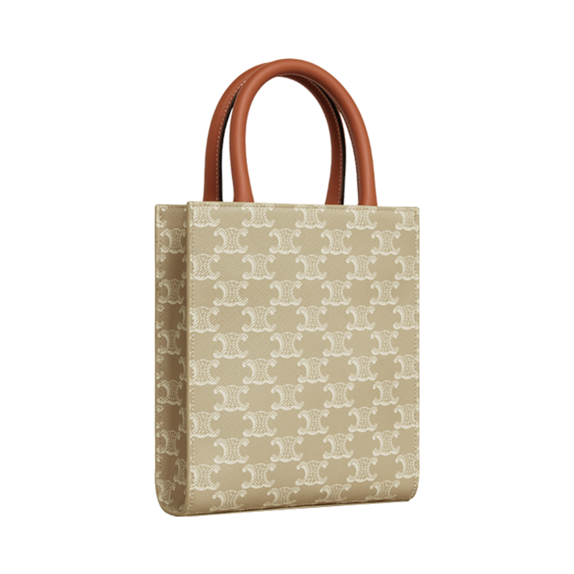 셀린느 미니 버티컬 카바스 트리옹프 캔버스 카프스킨 그레지(Celine Mini Vertical Cabas in Triomphe Canvas Calfskin Grege) - 2