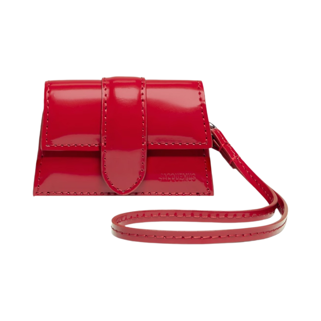 자크뮈스 르 포르테 밤비노 미니 플랩 에어팟 케이스 레드(Jacquemus Le Porte Bambino Mini Flap Airpods Case Red) - 1