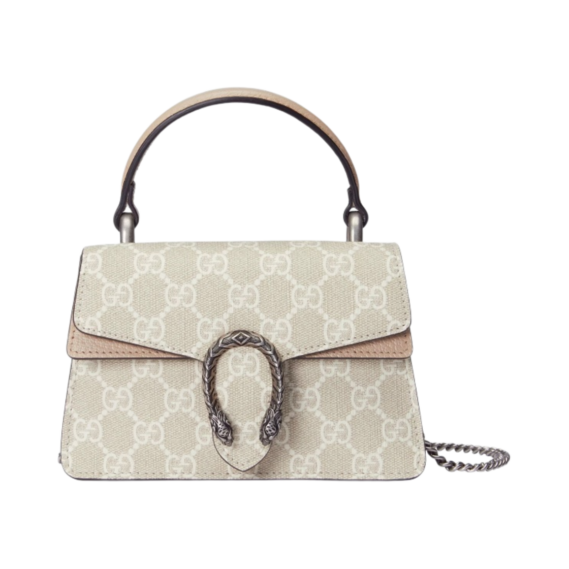 구찌 디오니서스 미니 탑 핸들 백 베이지 화이트 슈프림(Gucci Dionysus Mini Top Handle Bag Beige White Supreme) - 1